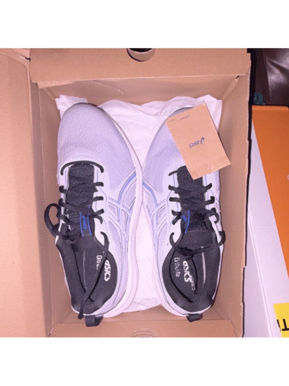ASICS grey Athletic Running Shoes with Black Accents